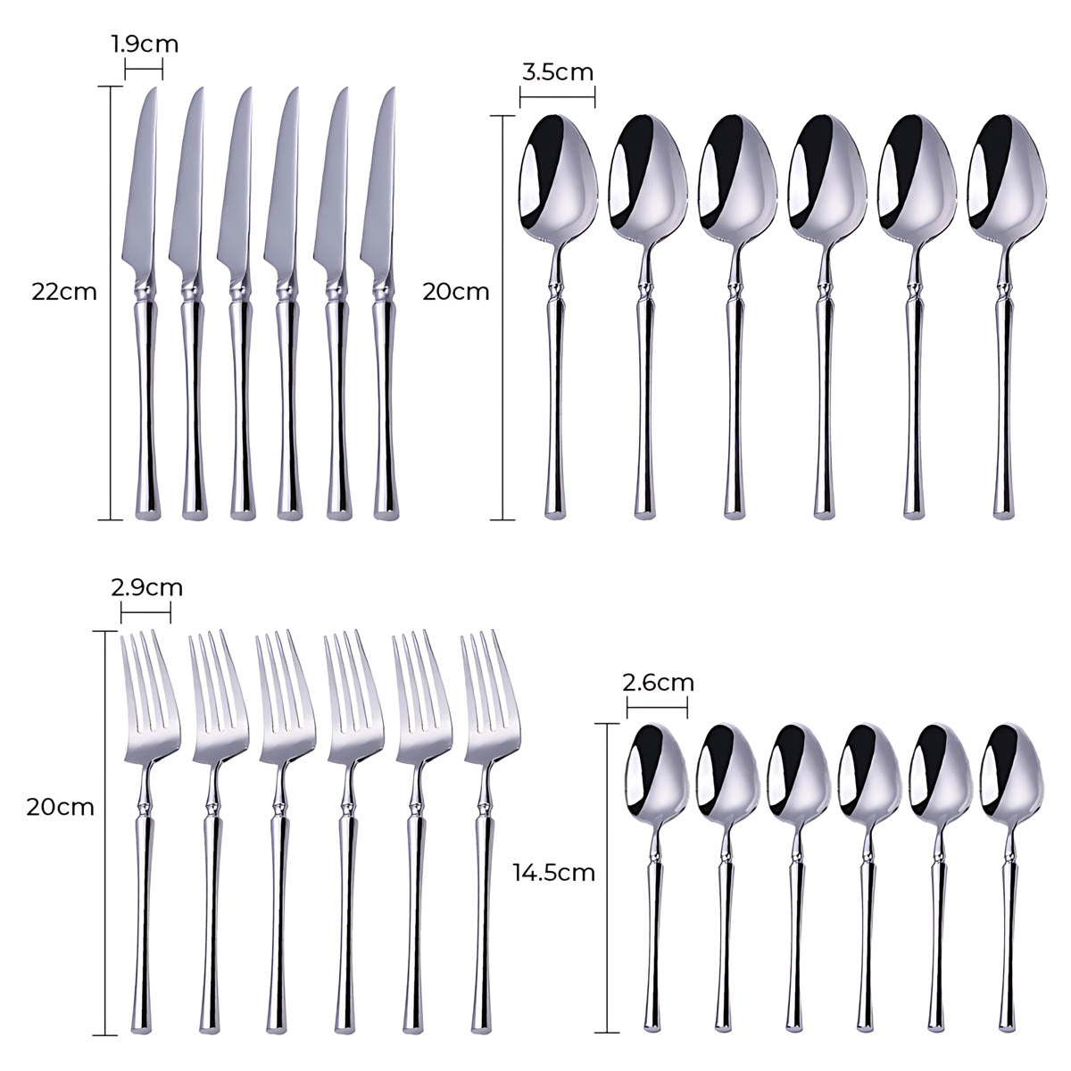 Sequoia Curve Stainless Steel Flatware Set — gallery image 25