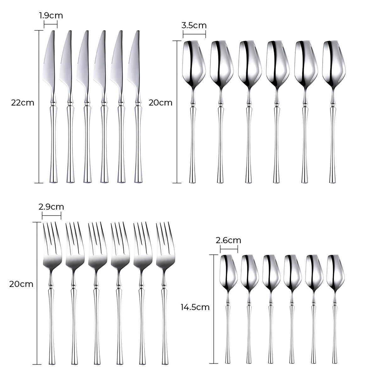 Sequoia Curve Stainless Steel Flatware Set — gallery image 24