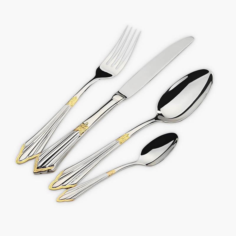 Clover Curve Stainless Steel Flatware Set — gallery image 1