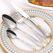 Clover Curve Stainless Steel Flatware Set — gallery image 2