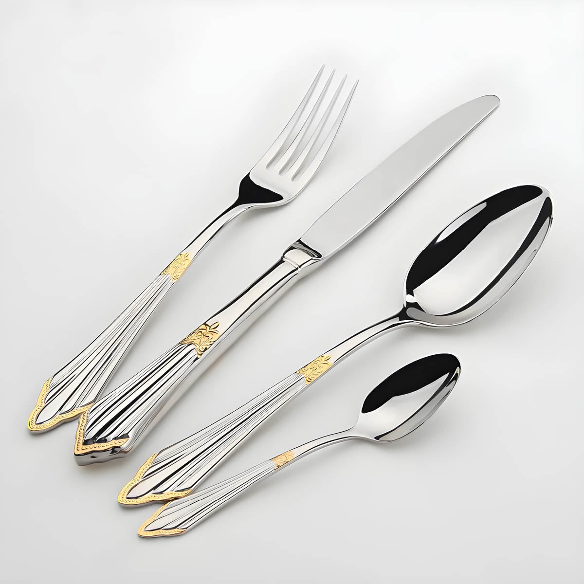 Clover Curve Stainless Steel Flatware Set — gallery image 5