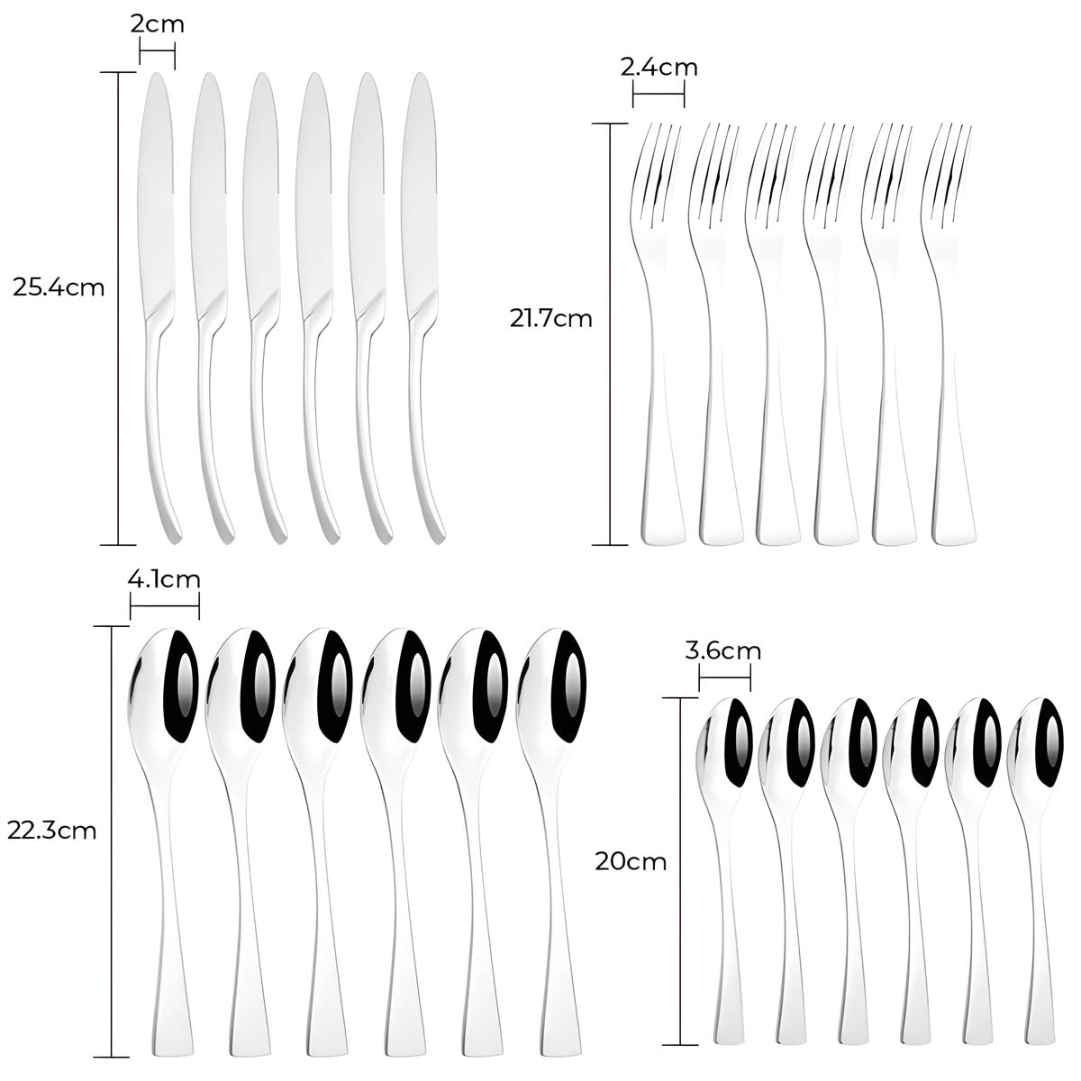 
Lindenwood Curve Besteckset aus Edelstahl — Foto 18