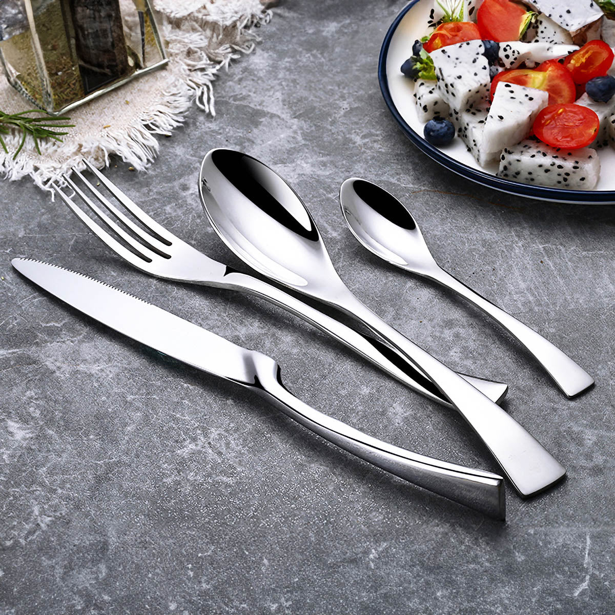 
Lindenwood Curve Besteckset aus Edelstahl — Foto 6