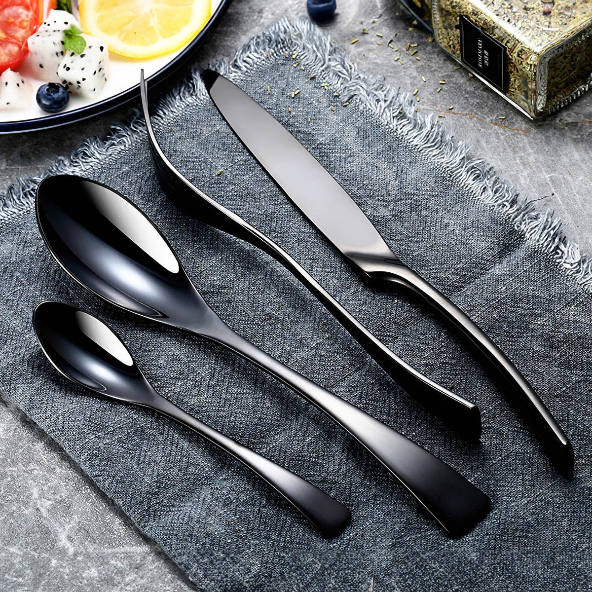 
Lindenwood Curve Besteckset aus Edelstahl — Foto 5