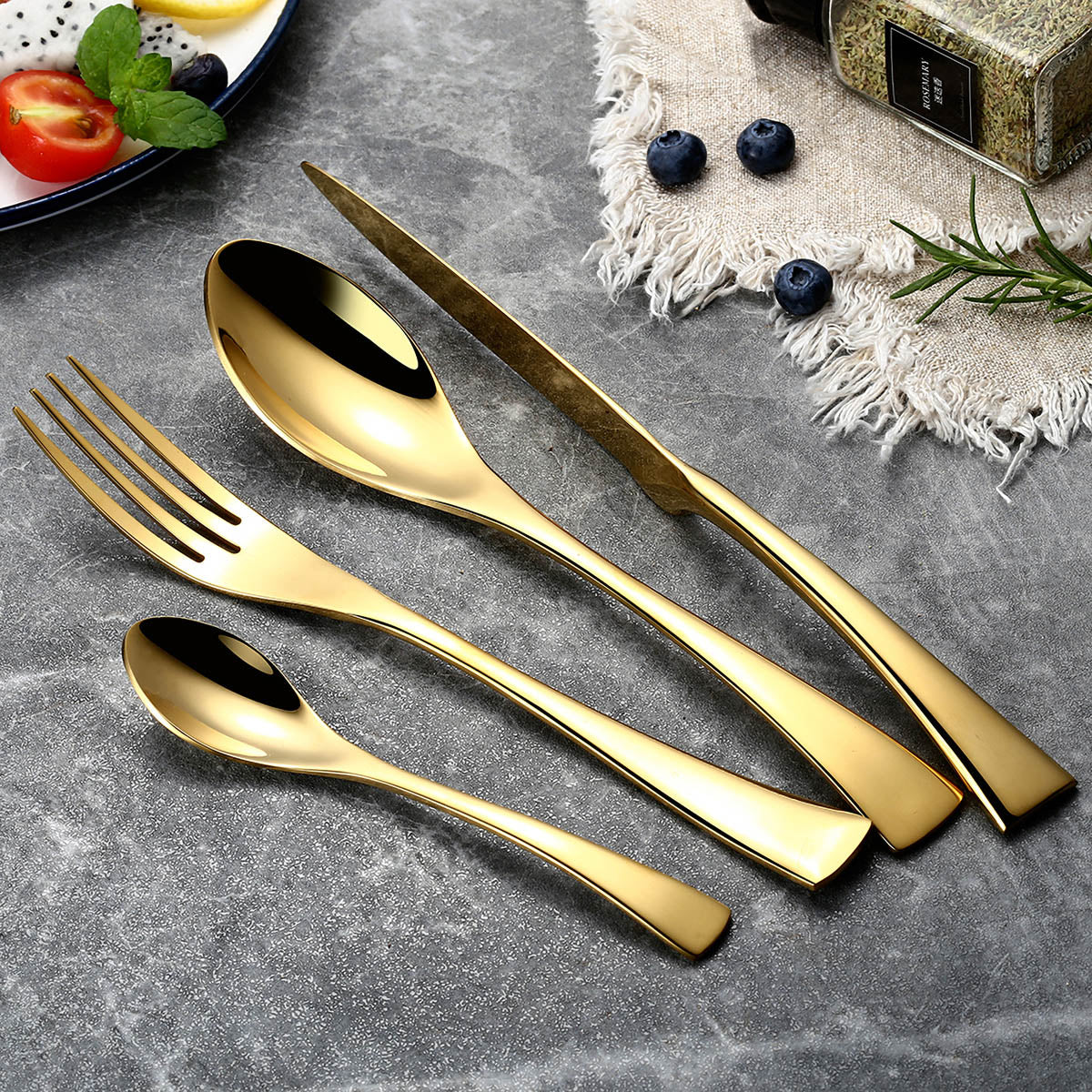 
Lindenwood Curve Besteckset aus Edelstahl — Foto 7