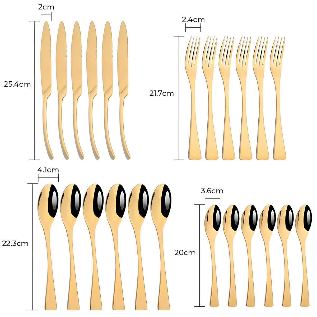 
Lindenwood Curve Besteckset aus Edelstahl — Foto 19