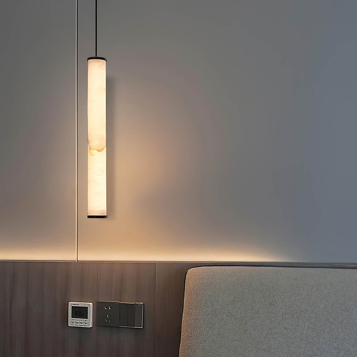 Thistle Curve Marble Pendant Light — gallery image 5