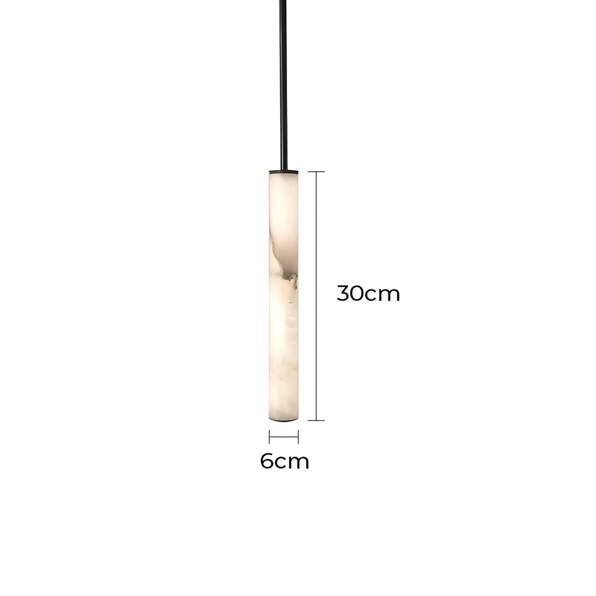 Thistle Curve Marble Pendant Light — gallery image 7