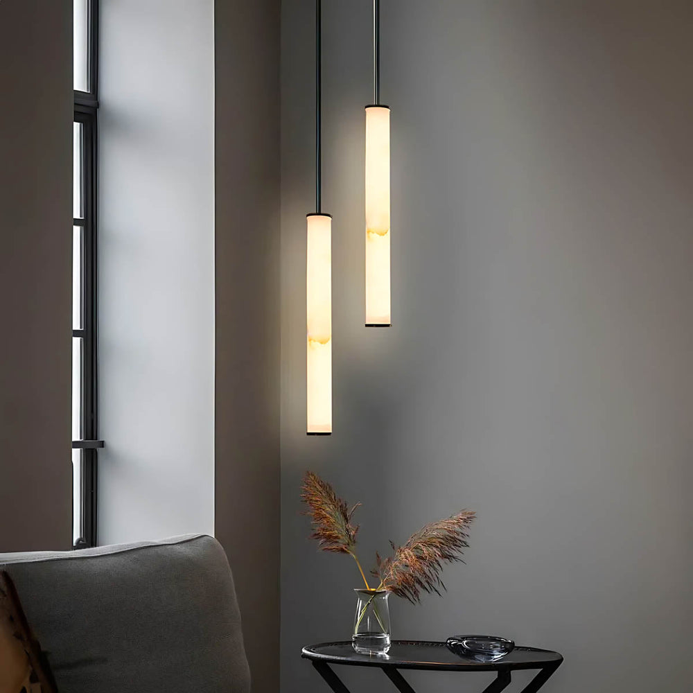 Thistle Curve Marble Pendant Light — gallery image 4