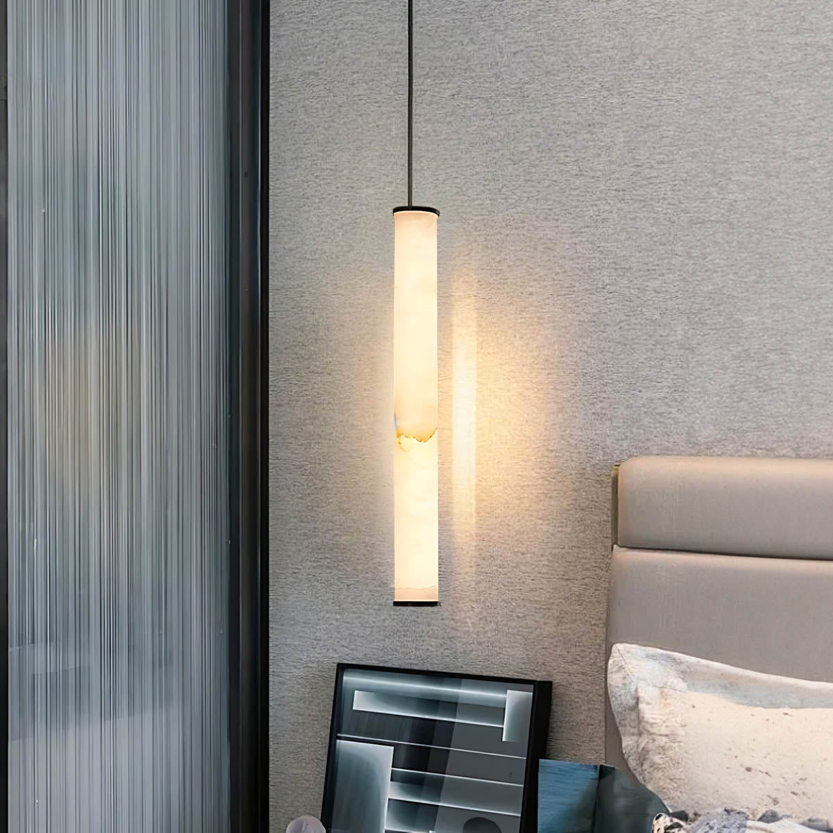 Thistle Curve Marble Pendant Light — gallery image 3