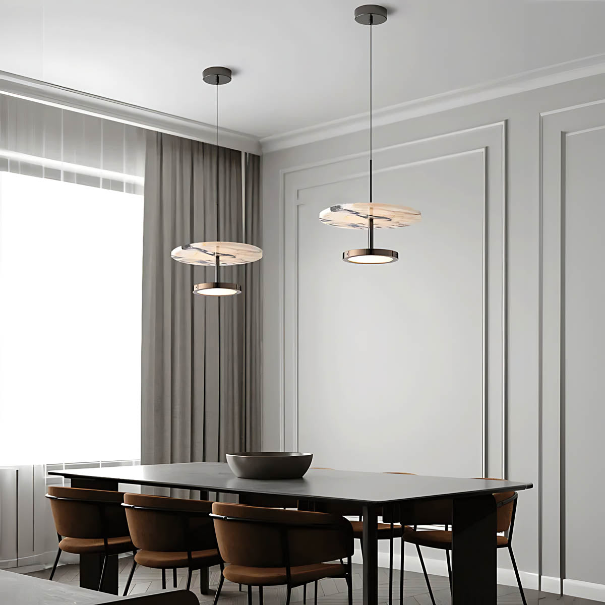 Haddon Curve Marble Pendant Light — gallery image 7