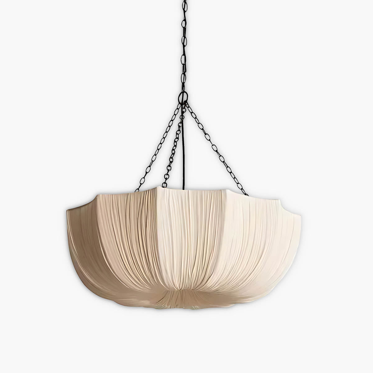 Briarwood Curve Iron Pleated Chandelier — gallery image 1