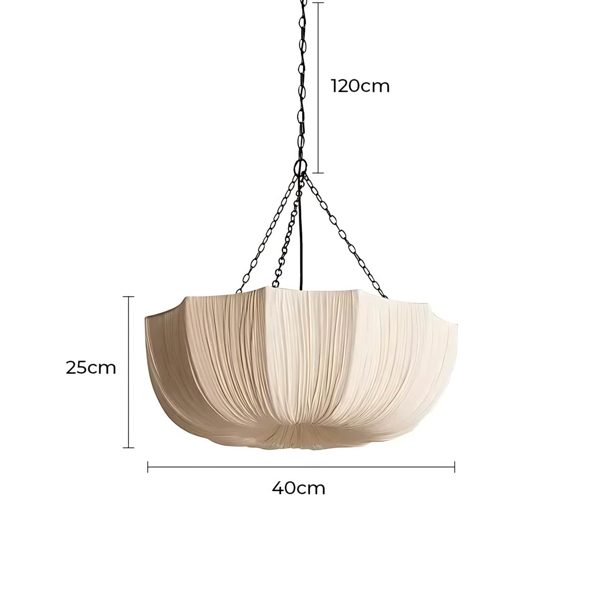 Briarwood Curve Iron Pleated Chandelier — gallery image 12