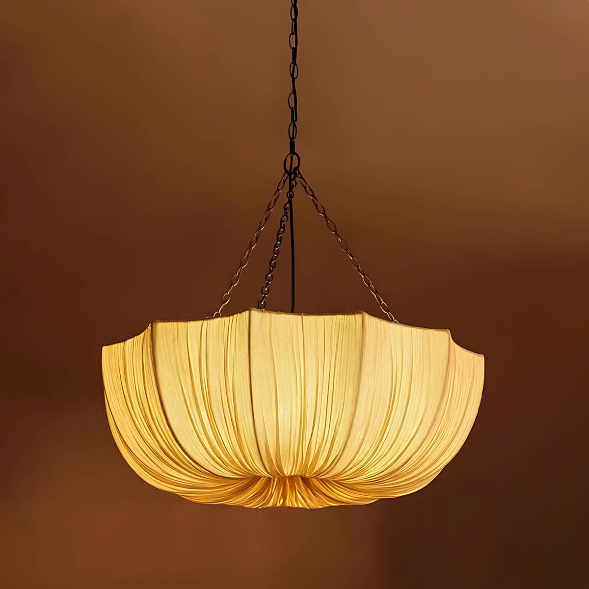 Briarwood Curve Iron Pleated Chandelier — gallery image 6