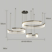 Chestnut Curve Aluminum Spiral Chandelier — gallery image 21