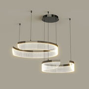 Chestnut Curve Aluminum Spiral Chandelier — gallery image 13