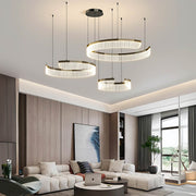 Chestnut Curve Aluminum Spiral Chandelier — gallery image 7