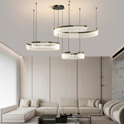 Chestnut Curve Aluminum Spiral Chandelier — gallery image 3