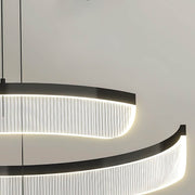 Chestnut Curve Aluminum Spiral Chandelier — gallery image 15