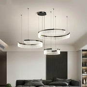 Chestnut Curve Aluminum Spiral Chandelier — gallery image 2