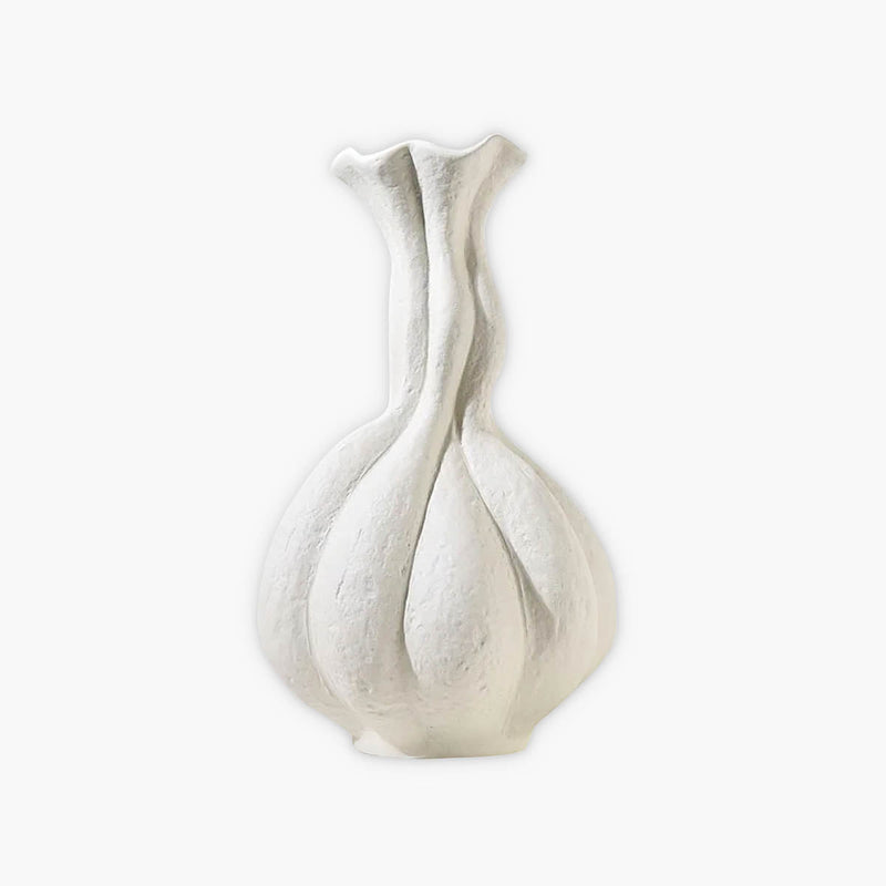 Oakley Curve Ceramic Fluted Vase — gallery image 1