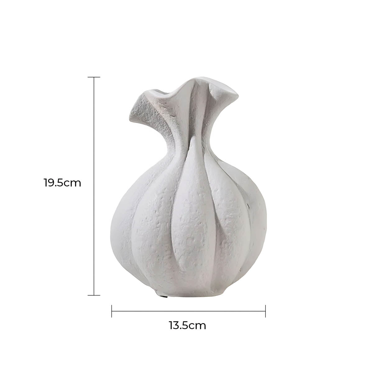 Oakley Curve Ceramic Fluted Vase — gallery image 9