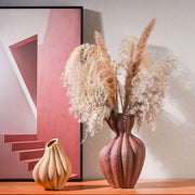 Oakley Curve Ceramic Fluted Vase — gallery image 7