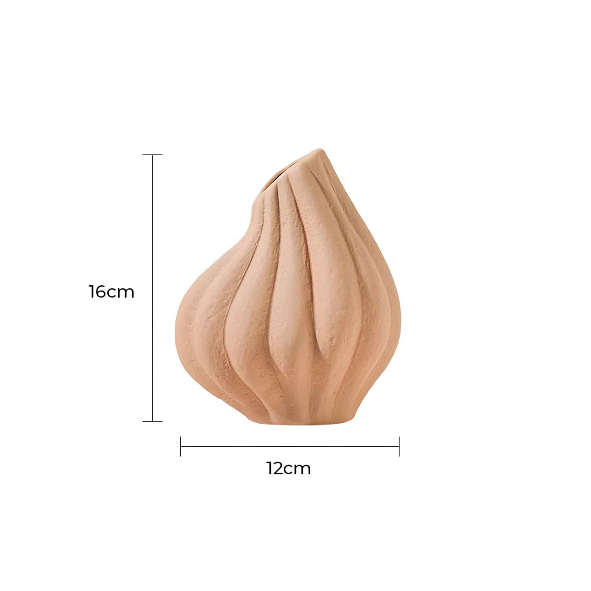 Oakley Curve Ceramic Fluted Vase — gallery image 12