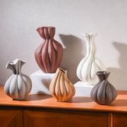 Oakley Curve Ceramic Fluted Vase — gallery image 2