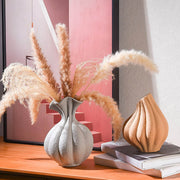 Oakley Curve Ceramic Fluted Vase — gallery image 5