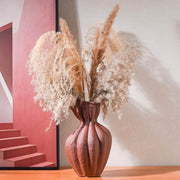 Oakley Curve Ceramic Fluted Vase — gallery image 4