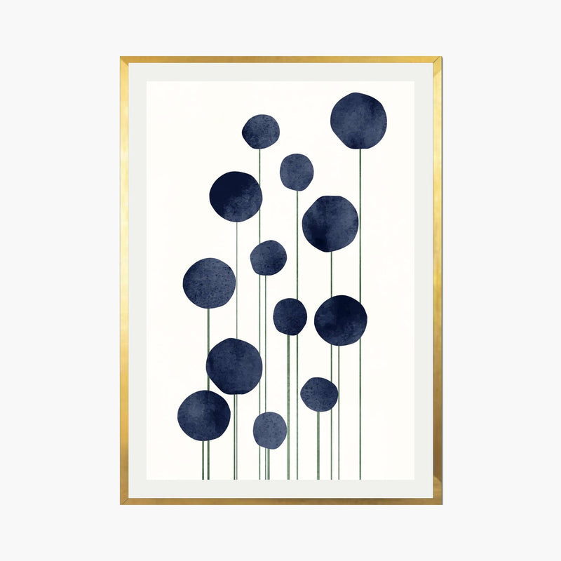 Bayberry Curve Floral Wall Art Print — gallery image 1