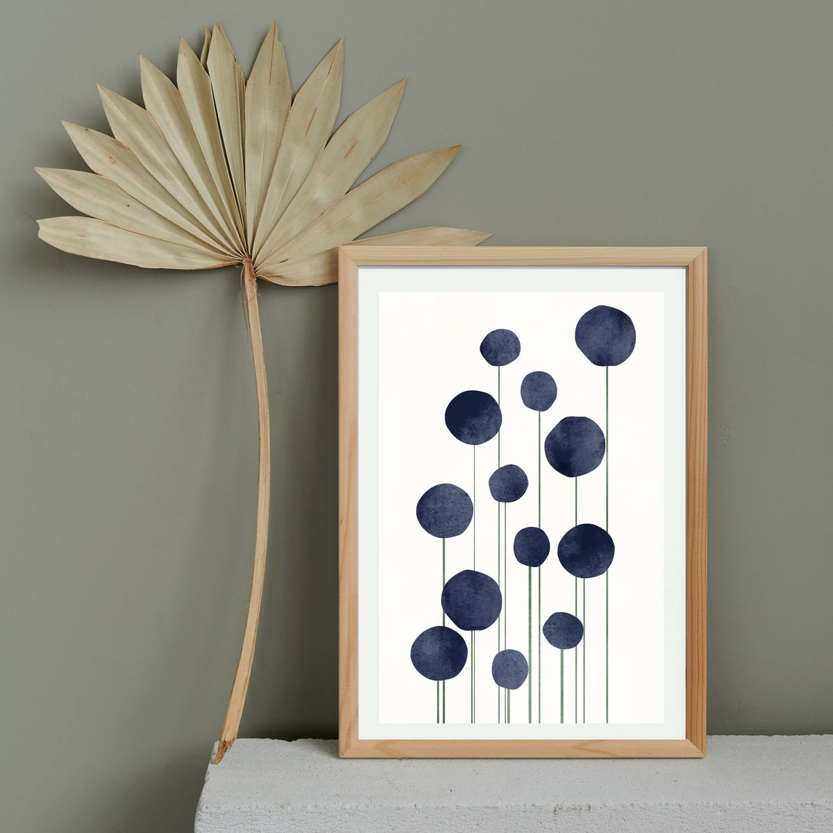 Bayberry Curve Floral Wall Art Print — gallery image 6