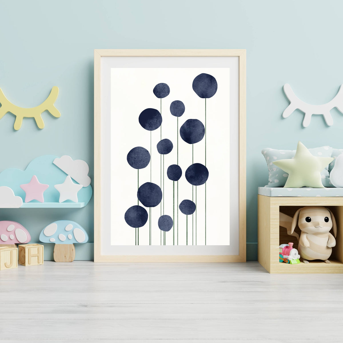Bayberry Curve Floral Wall Art Print — gallery image 14