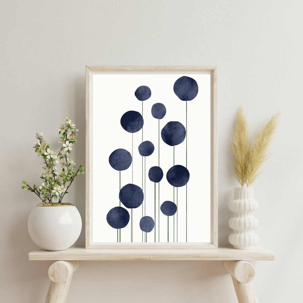 Bayberry Curve Floral Wall Art Print — gallery image 7