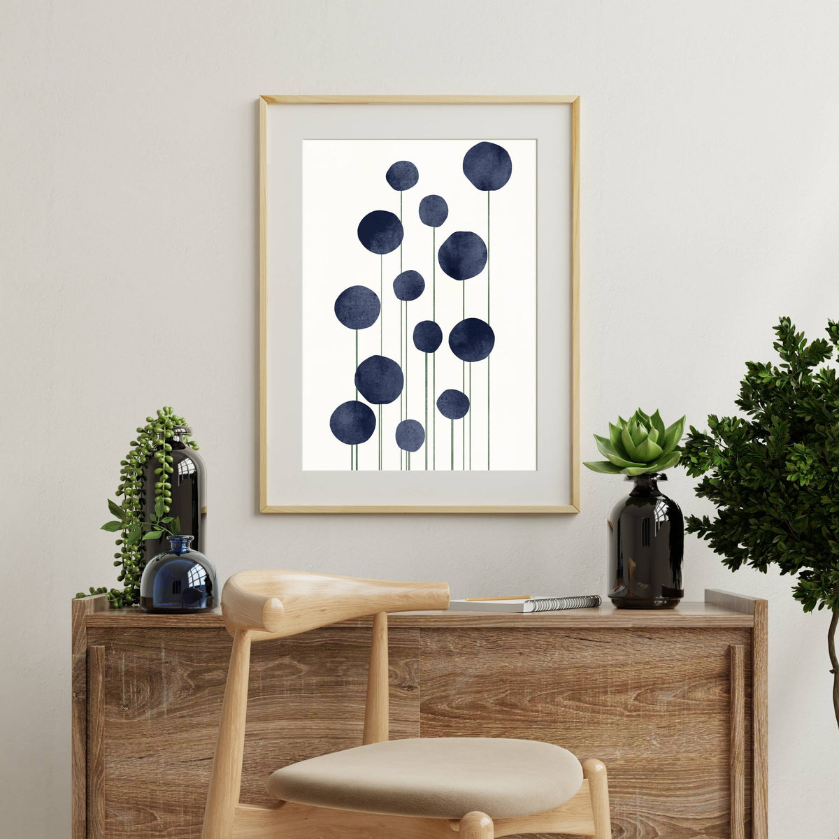 Bayberry Curve Floral Wall Art Print — gallery image 12