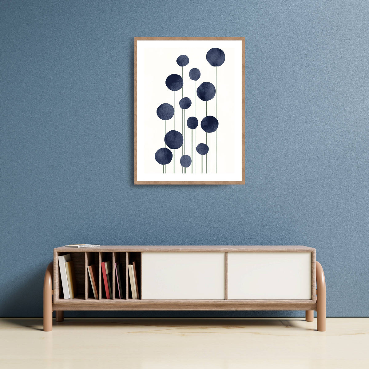 Bayberry Curve Floral Wall Art Print — gallery image 9