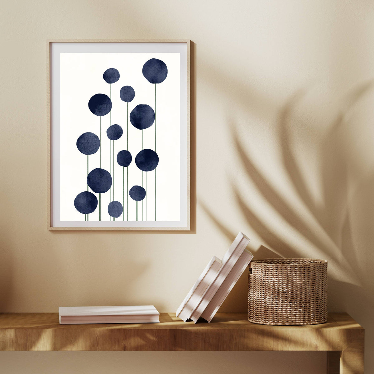 Bayberry Curve Floral Wall Art Print — gallery image 2