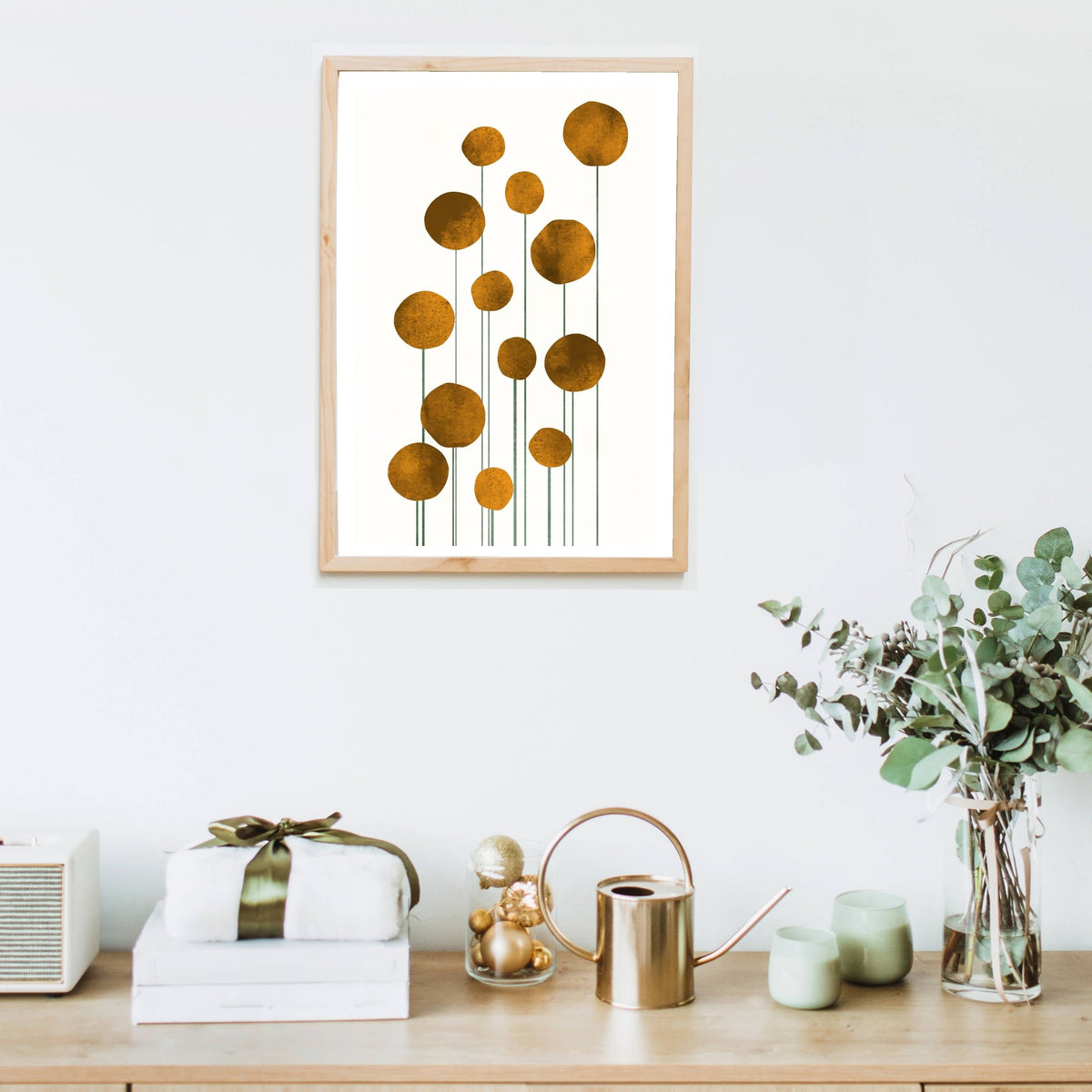 Laurelwood Curve Floral Wall Art Print — gallery image 3