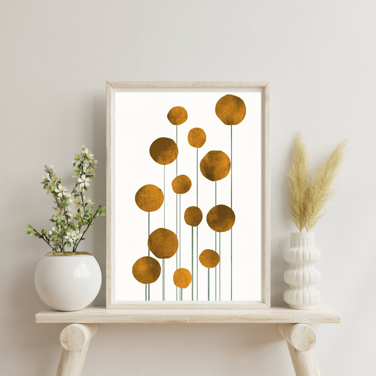 Laurelwood Curve Floral Wall Art Print — gallery image 11