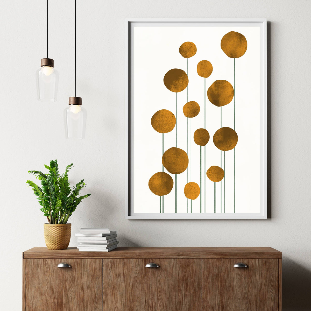 Laurelwood Curve Floral Wall Art Print — gallery image 5
