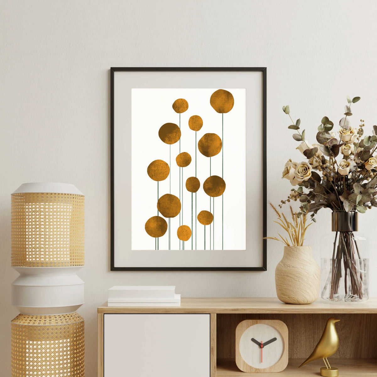 Laurelwood Curve Floral Wall Art Print — gallery image 7