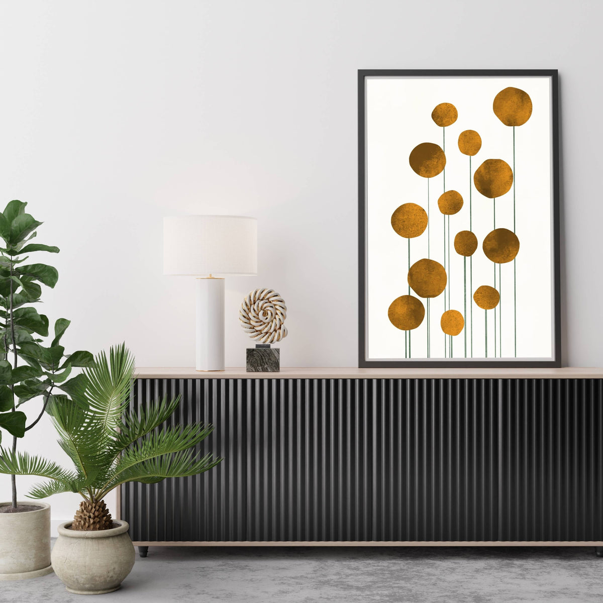 Laurelwood Curve Floral Wall Art Print — gallery image 15