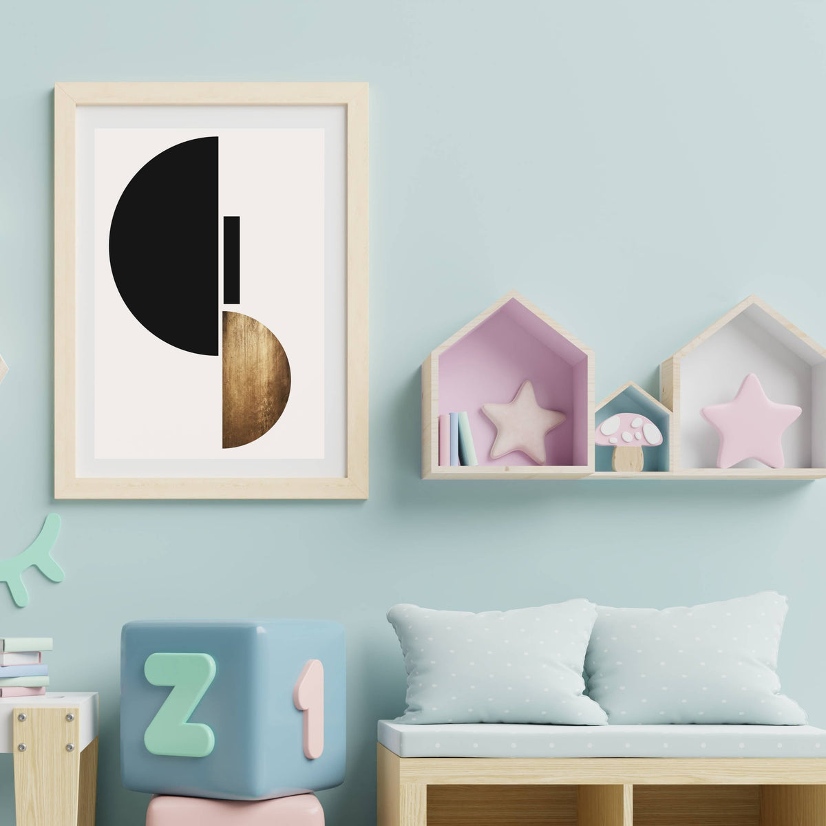 
Briarley Curve Geometric Wall Art Print — photo 16