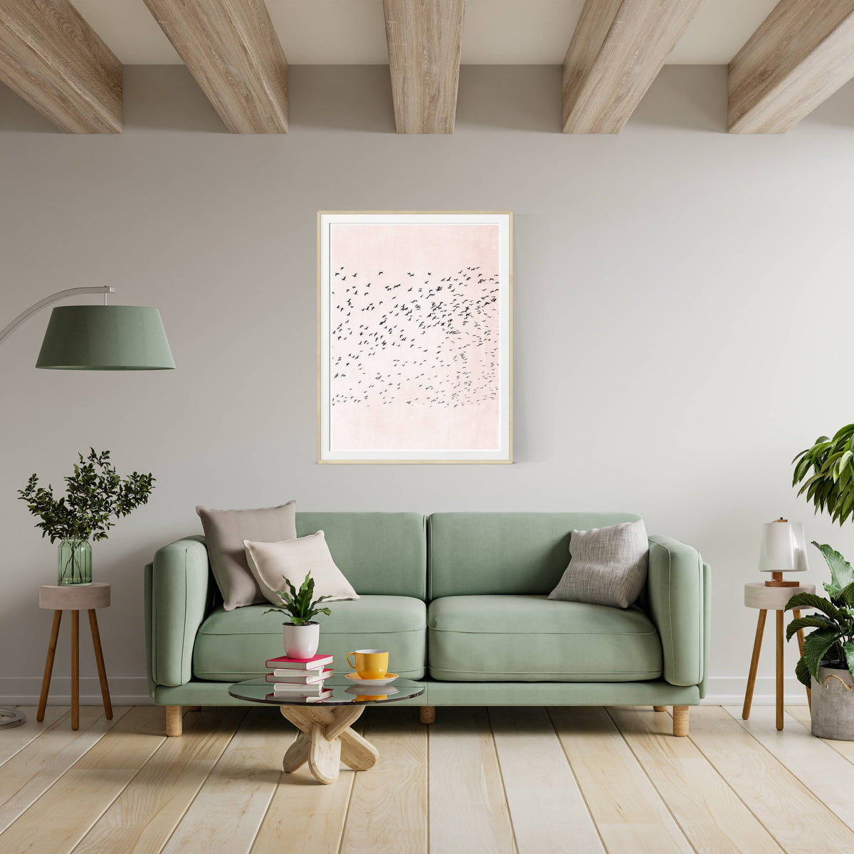 Rosewood Curve Bird Wall Art Print — gallery image 18