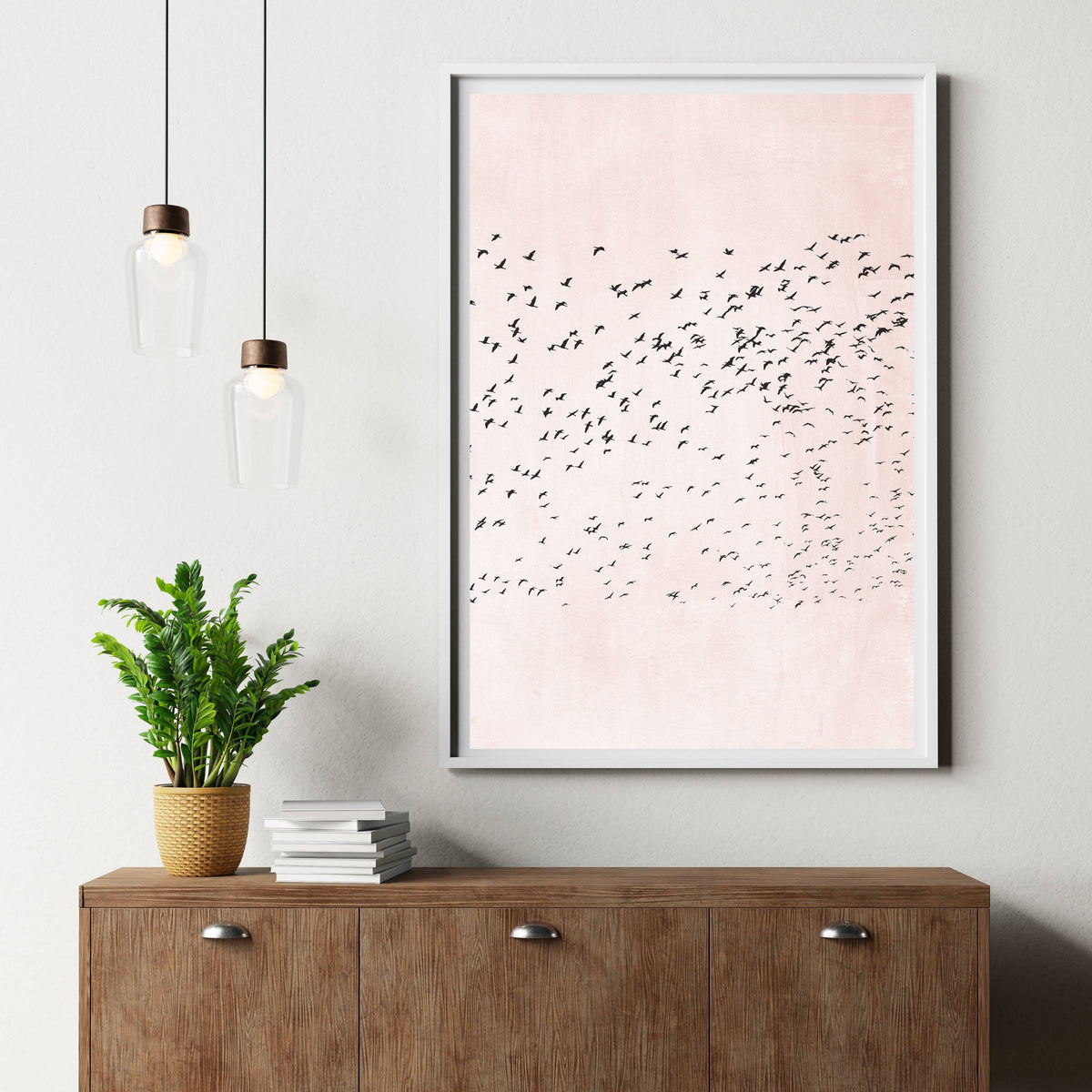 Rosewood Curve Bird Wall Art Print — gallery image 12