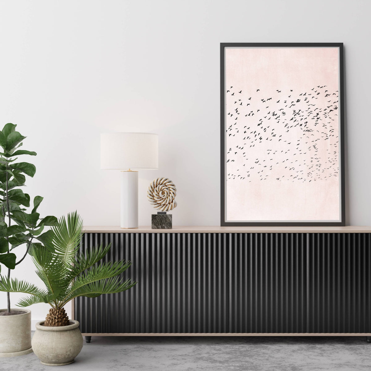 Rosewood Curve Bird Wall Art Print — gallery image 8