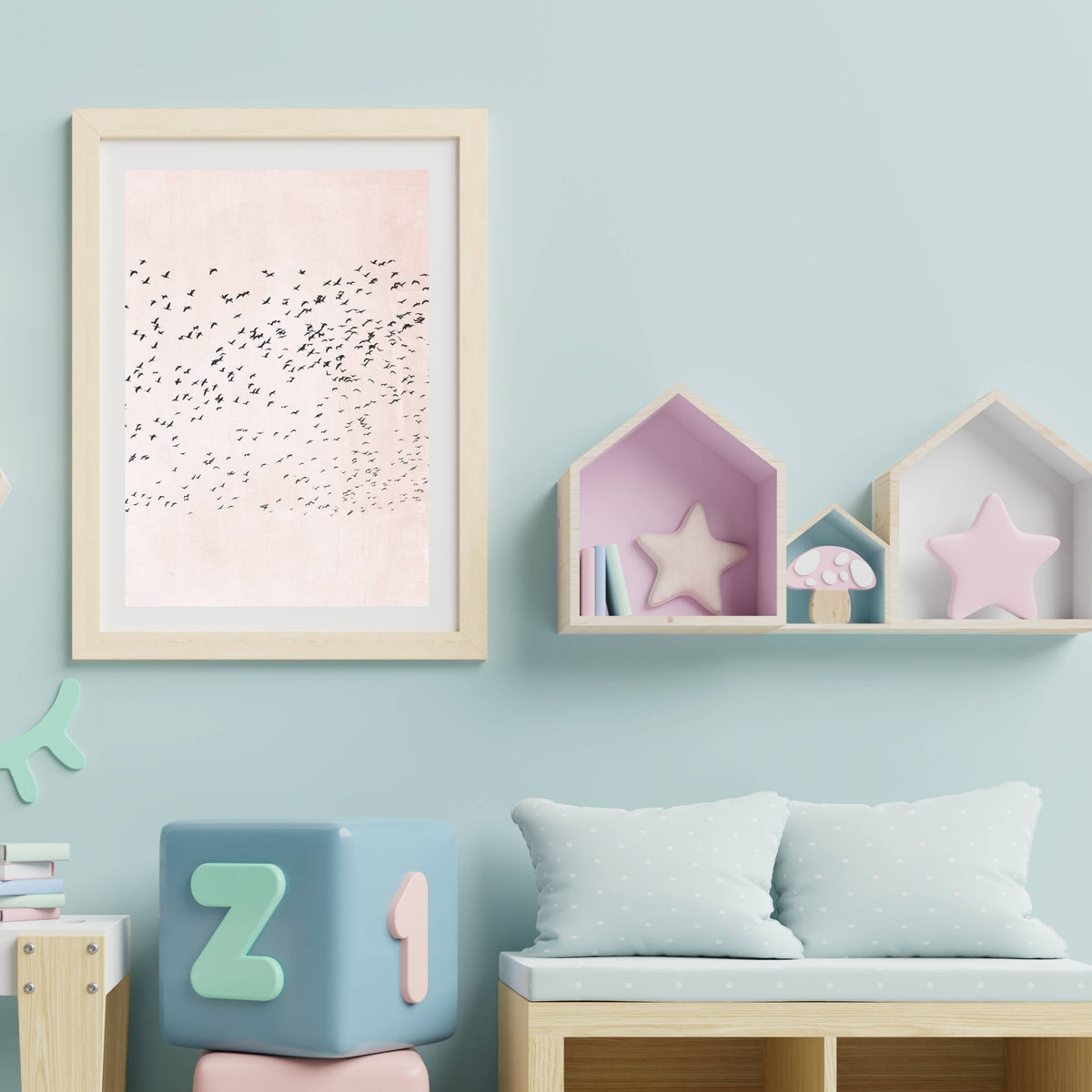 Rosewood Curve Bird Wall Art Print — gallery image 10