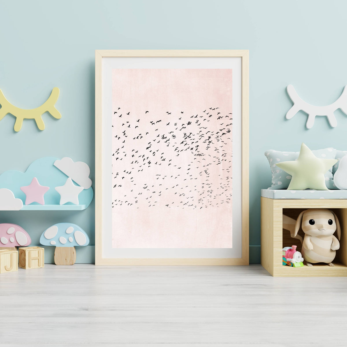 Rosewood Curve Bird Wall Art Print — gallery image 14