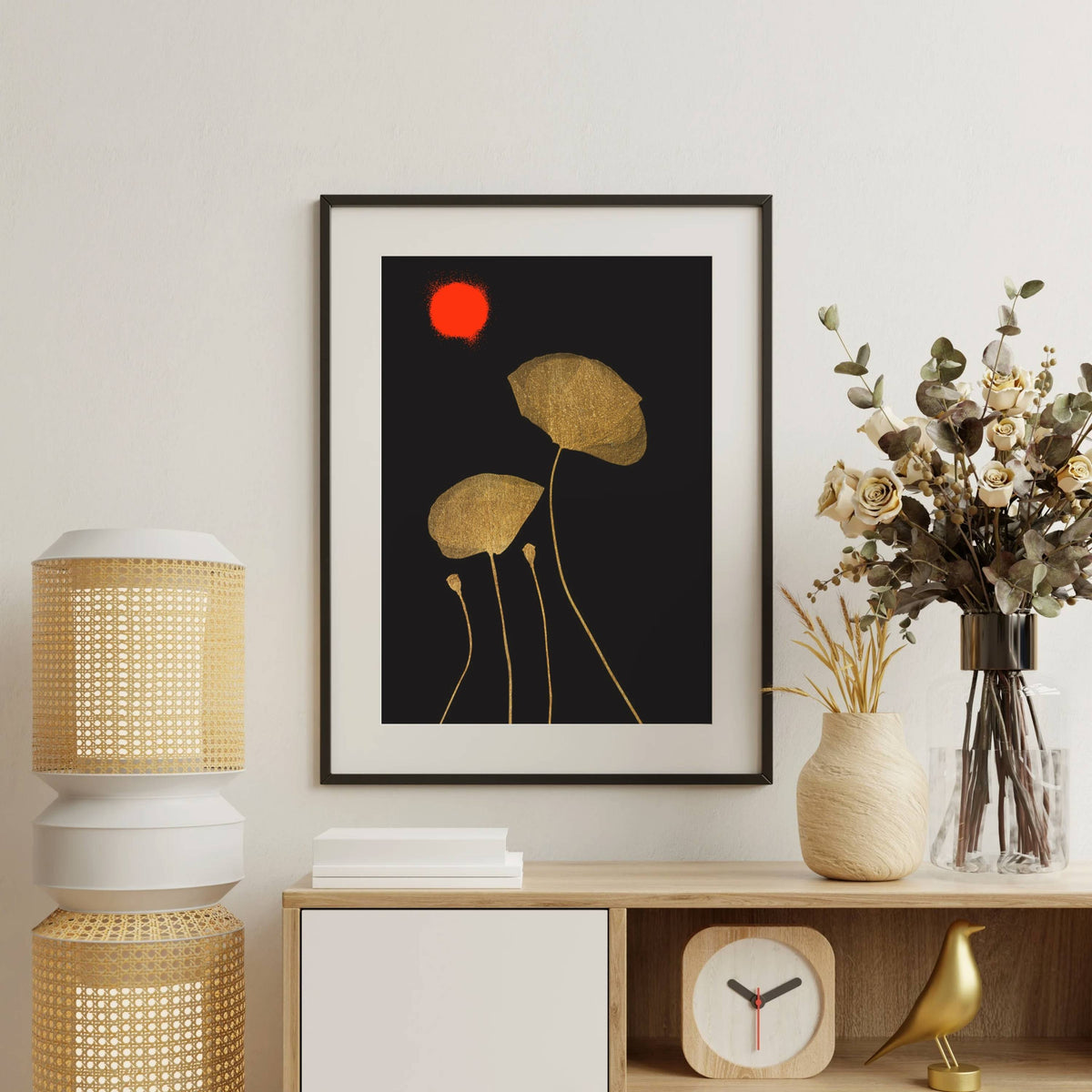 Wickham Curve Poppy Wall Art Print — gallery image 12
